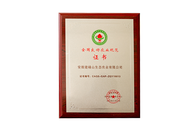 全国良好企业规范证书