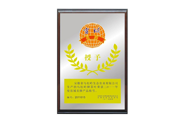 宣城名牌产品称号